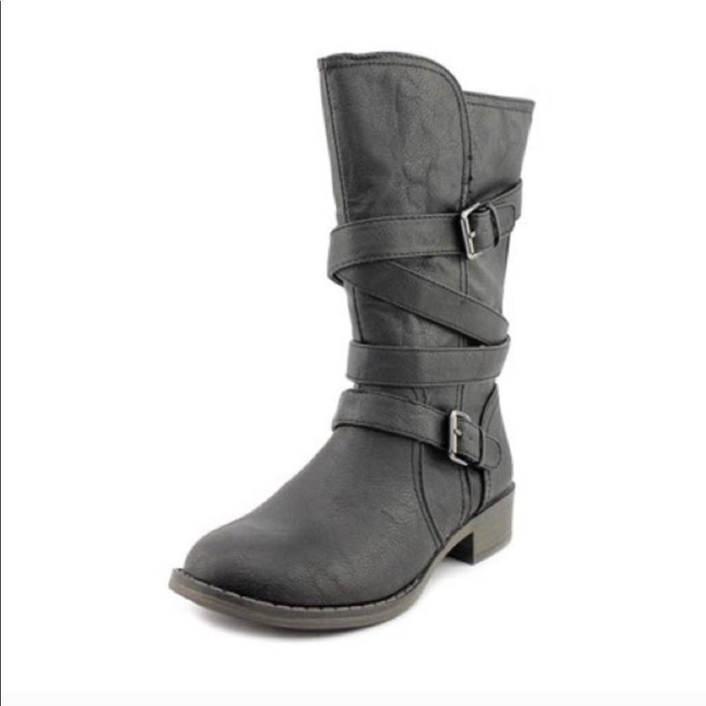 Report Black Buckle Boots